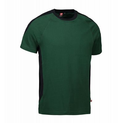 Pro Wear T-shirt m/kontrast ID0302 Grøn