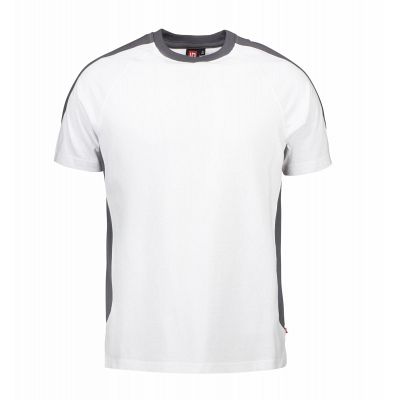 Pro Wear T-shirt m/kontrast ID0302 Hvid