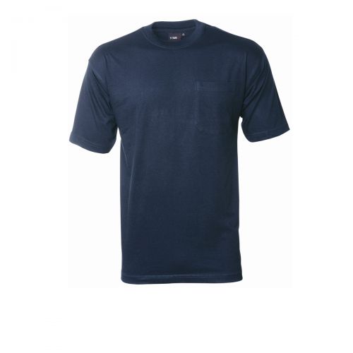 ID0550 Navy T-shirt med brystlomme