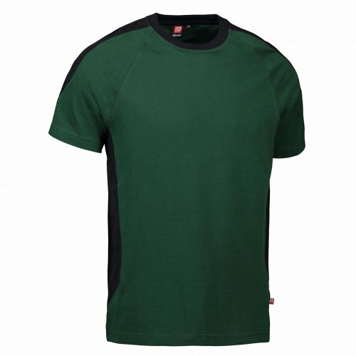 Pro Wear T-shirt m/kontrast ID0302 Grøn