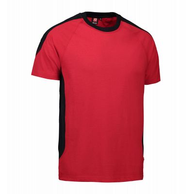 Pro Wear T-shirt m/kontrast ID0302 Rød