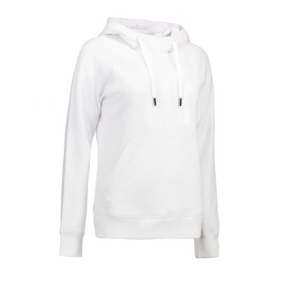 Hvid dame hætte sweatshirt ID0637