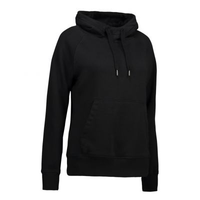 Sort dame hætte sweatshirt ID0637