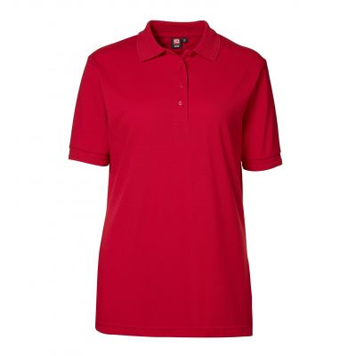 Rød dame poloshirt ID0521